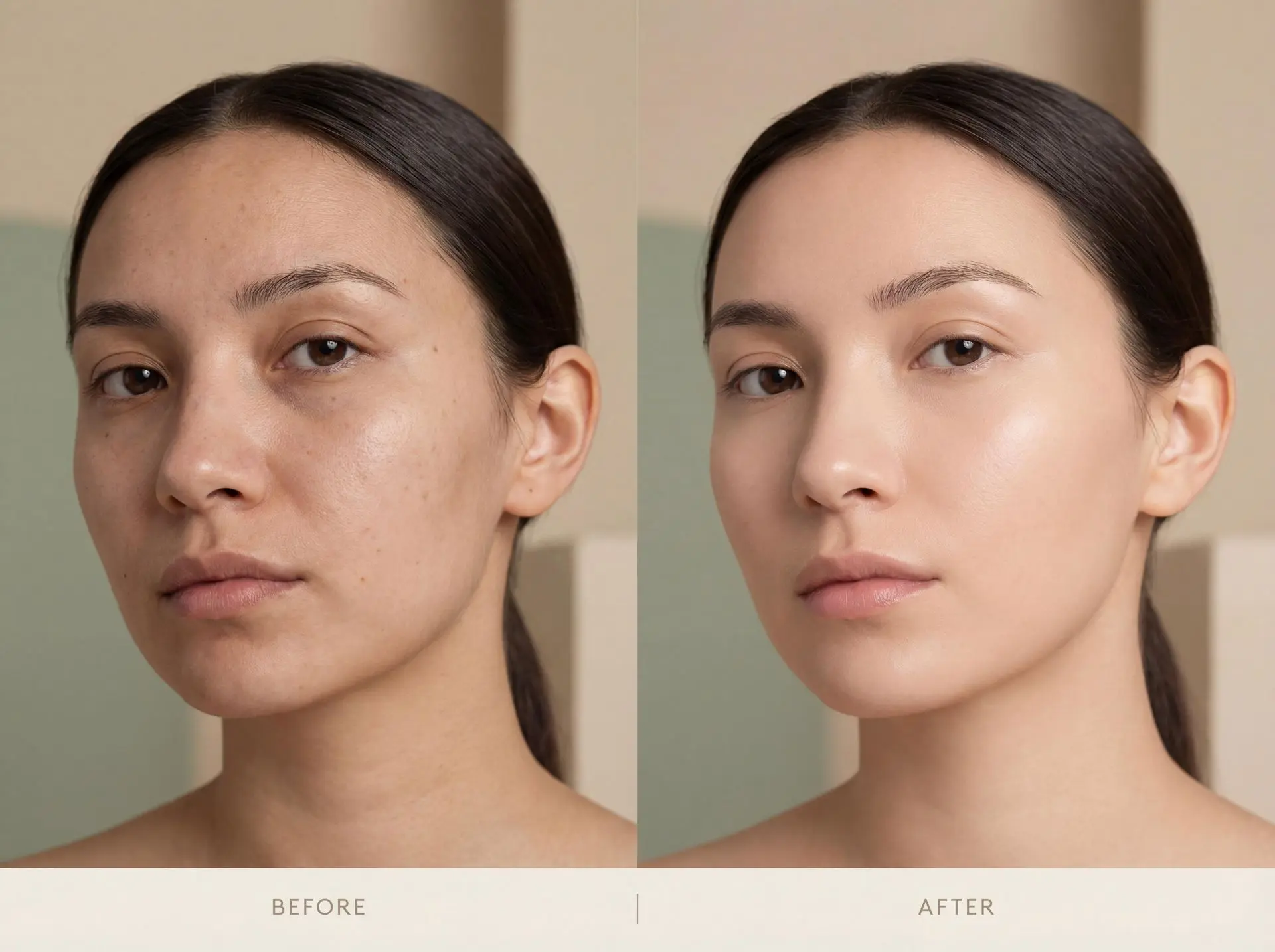 Microneedling + Säurepeeling – ebenmäßiger Teint (Beispielbild, individuell)